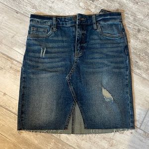 NWT Distressed Denim Skirt from KUT